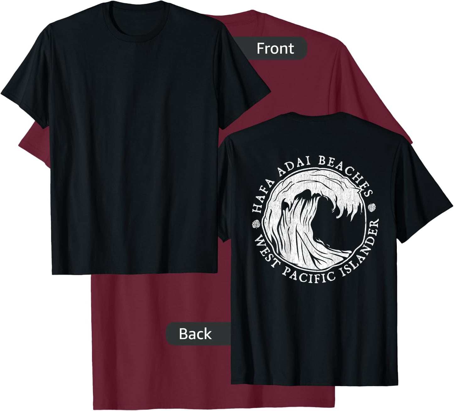 BACK PRINT Hafa Adai Beaches Guam T-Shirt - T-Shirt | Maroon