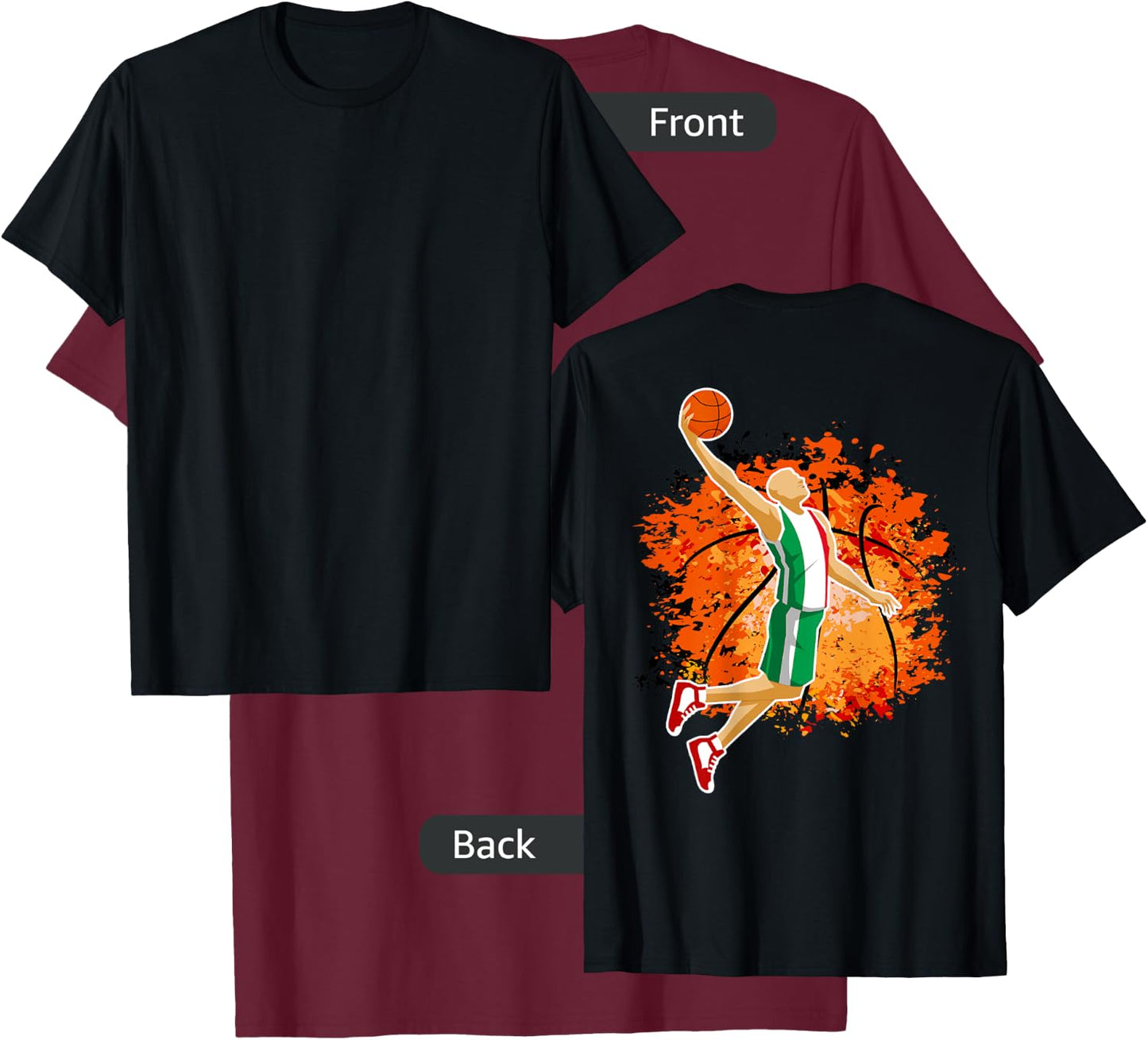 Italy National Basketball Jersey Italian Slam Dunk Gift T-Shirt - T-Shirt | Maroon