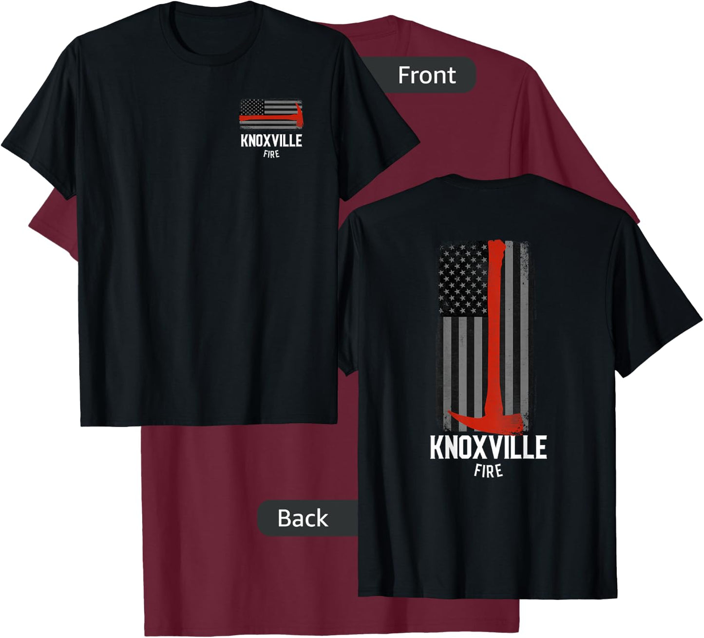 City of Knoxville Fire Rescue Tennessee Firefighter T-Shirt - T-Shirt | Maroon