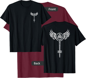 Valkyrie Shield Maid Symbol Valknut Viking Odin Viking T-Shirt - T-Shirt | Maroon
