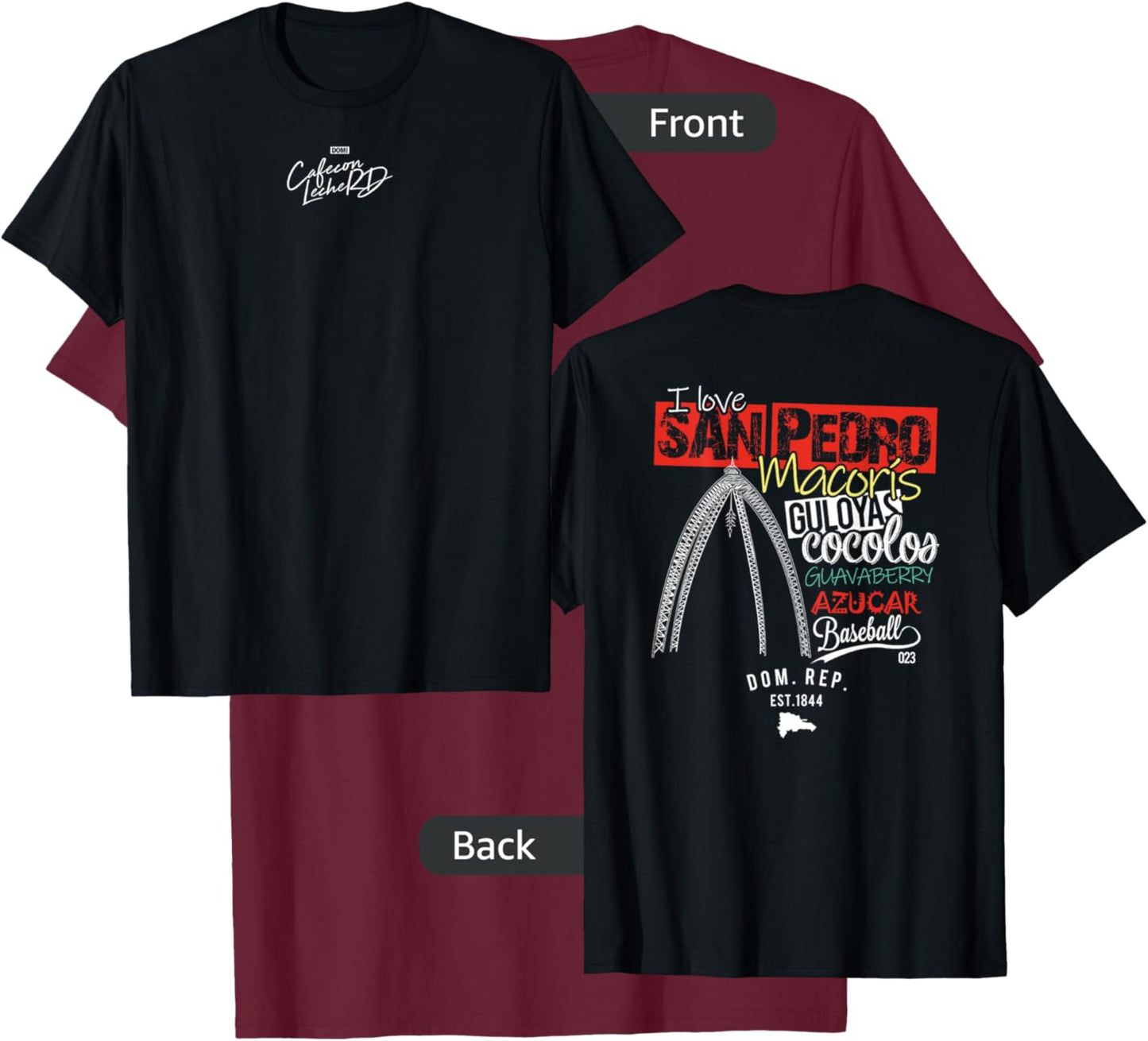 San Pedro de Macorís Dominican Republic tourist souvenir T-Shirt - T-Shirt | Maroon