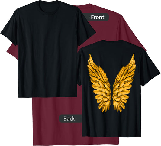 Angel Wings Freedom Guardian & Women Angel T-Shirt - T-Shirt | Maroon