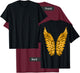Angel Wings Freedom Guardian & Women Angel T-Shirt - T-Shirt | Maroon