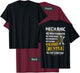 Mechanic No Rich Parents No Assistance No Handouts (on back) T-Shirt - T-Shirt | Maroon
