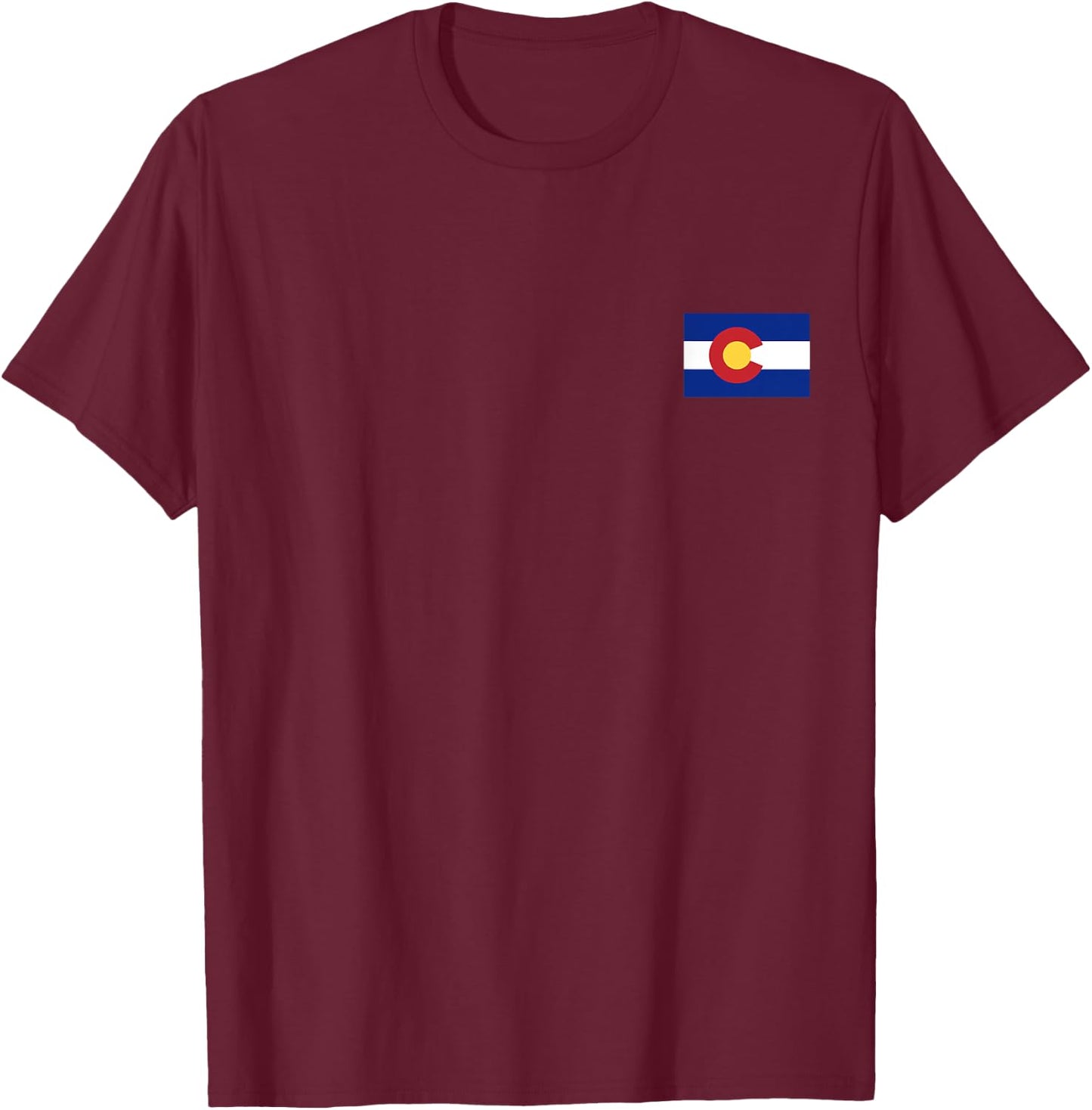 State of Colorado Flag Cool CO Coloradan Flags Women Men T-Shirt - T-Shirt | Maroon