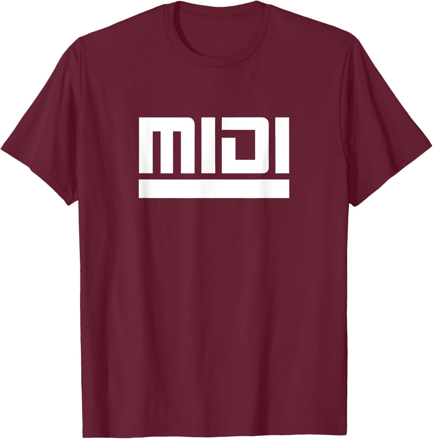 Funny MIDI Analog Synth Synthesizer Circuit Bending Music T-Shirt - T-Shirt | Maroon