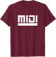 Funny MIDI Analog Synth Synthesizer Circuit Bending Music T-Shirt - T-Shirt | Maroon