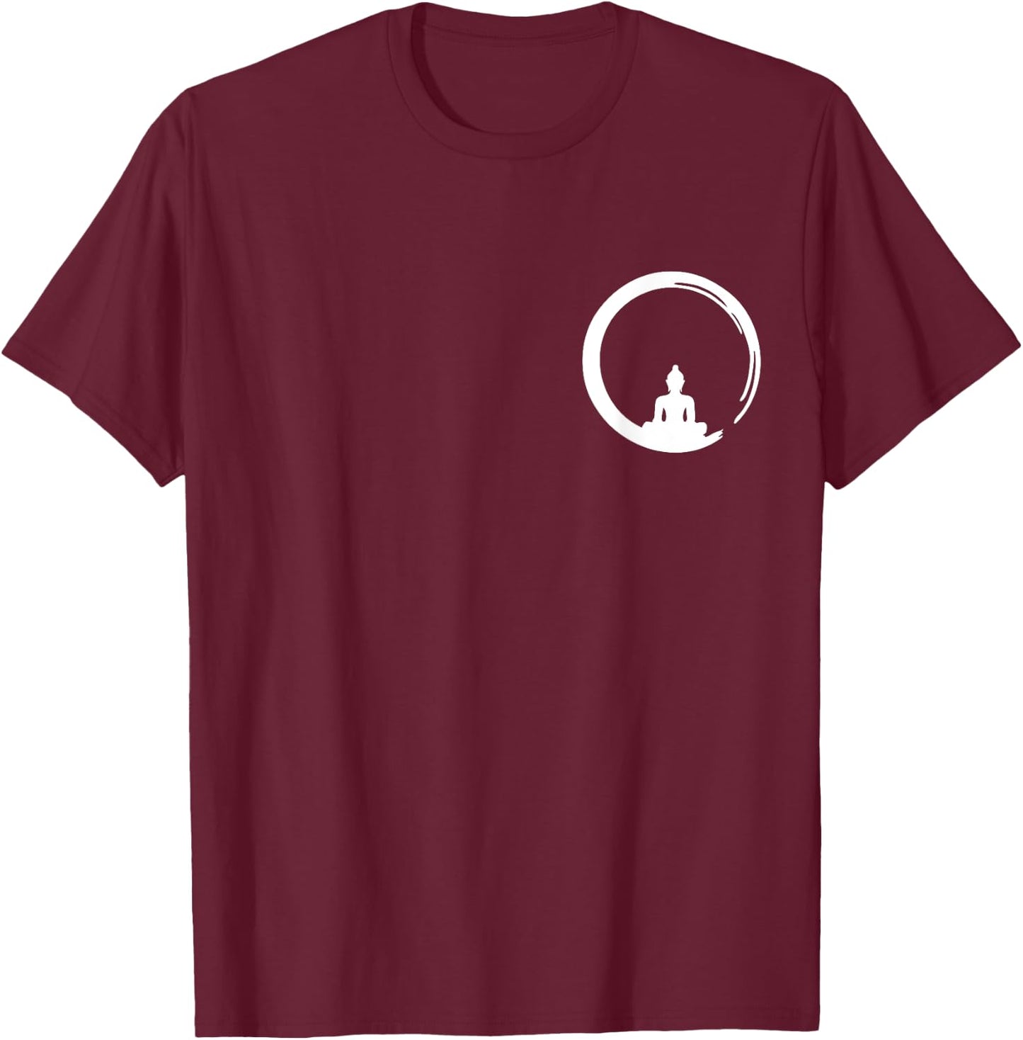 Enso, Zen, Circle, Symbol Buddhism Buddha Meditation Yoga T-Shirt - T-Shirt | Maroon