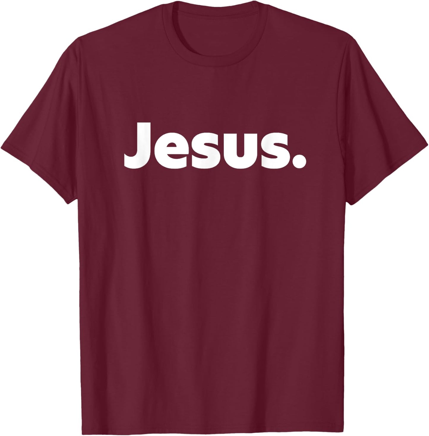 Jesus Written on it Design -Adults Black T-Shirt - T-Shirt | Maroon
