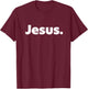 Jesus Written on it Design -Adults Black T-Shirt - T-Shirt | Maroon