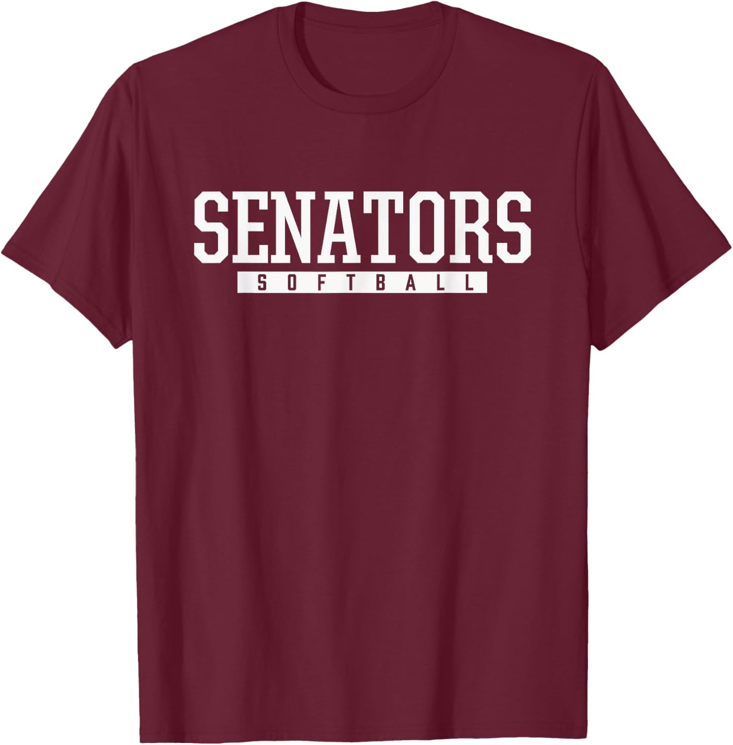 Dover Senators Softball HS T-Shirt - T-Shirt | Maroon