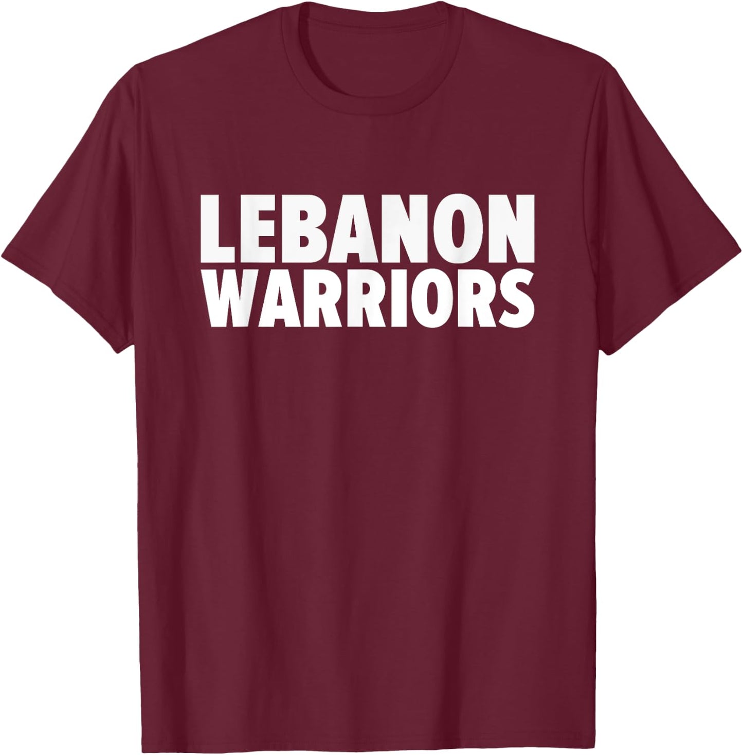 Lebanon Warriors Bold T-Shirt - T-Shirt | Maroon