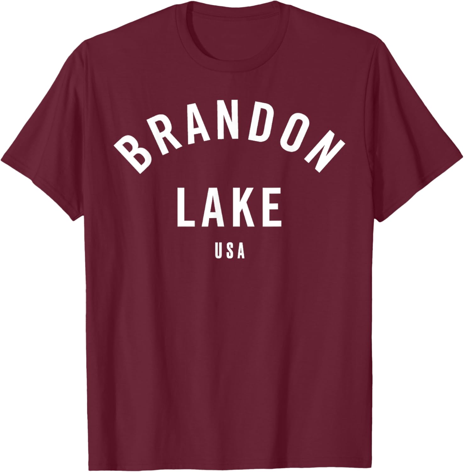 Brandon Lake Lake Collegiate , Kids, -Adults, Short Sleeve, Classic , Black, Small T-Shirt - T-Shirt | Maroon