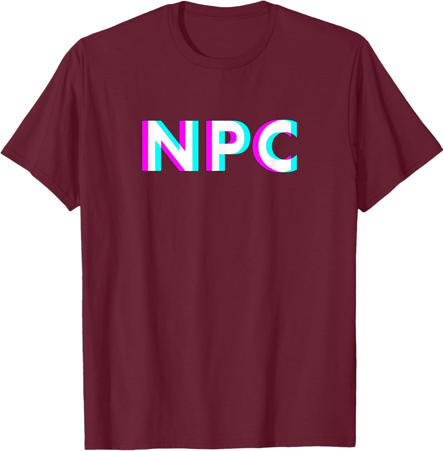 NPC Meme - Non Player Character T-Shirt - T-Shirt | Maroon