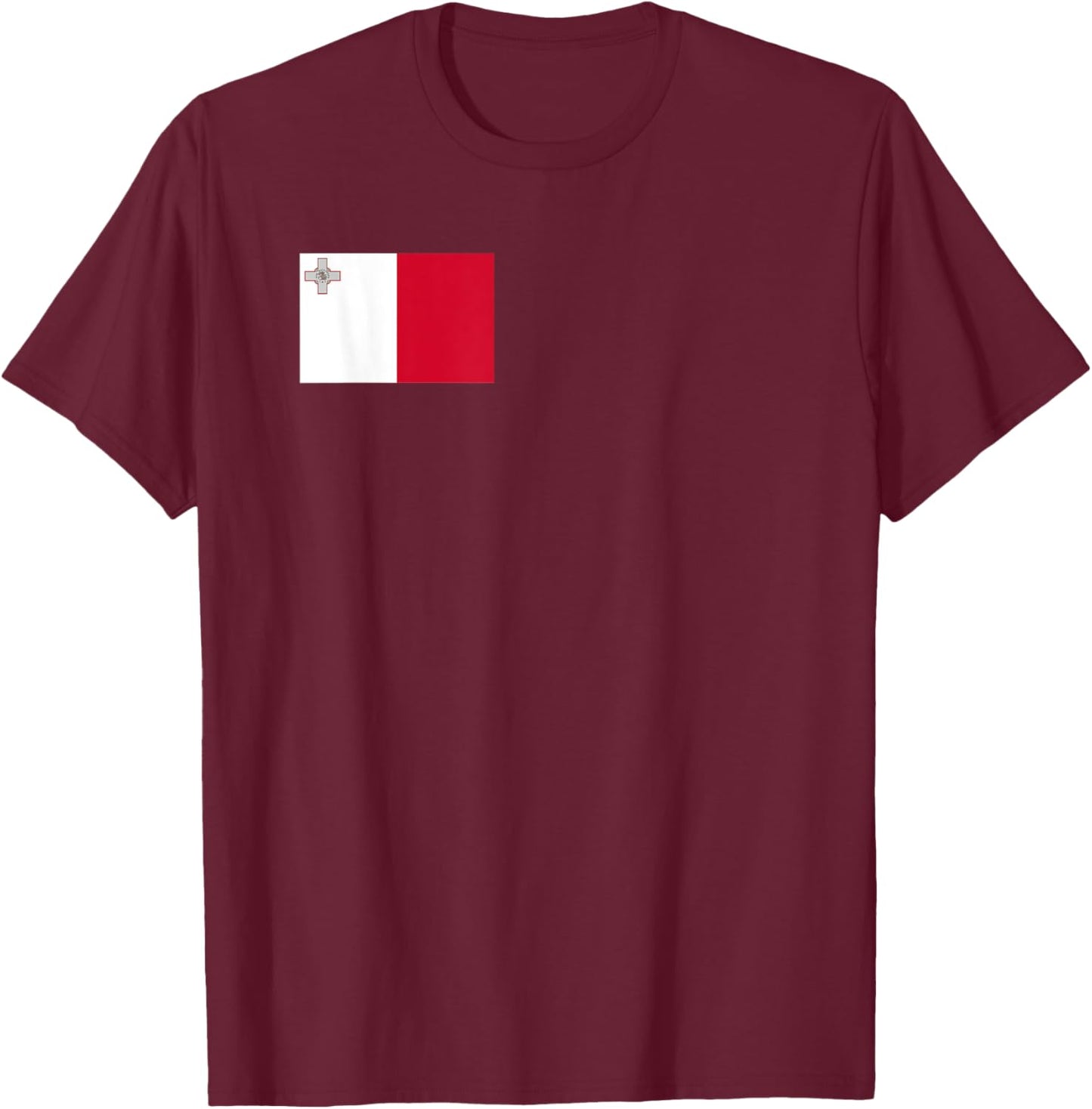 Maltese Flag of Malta T-Shirt - T-Shirt | Maroon