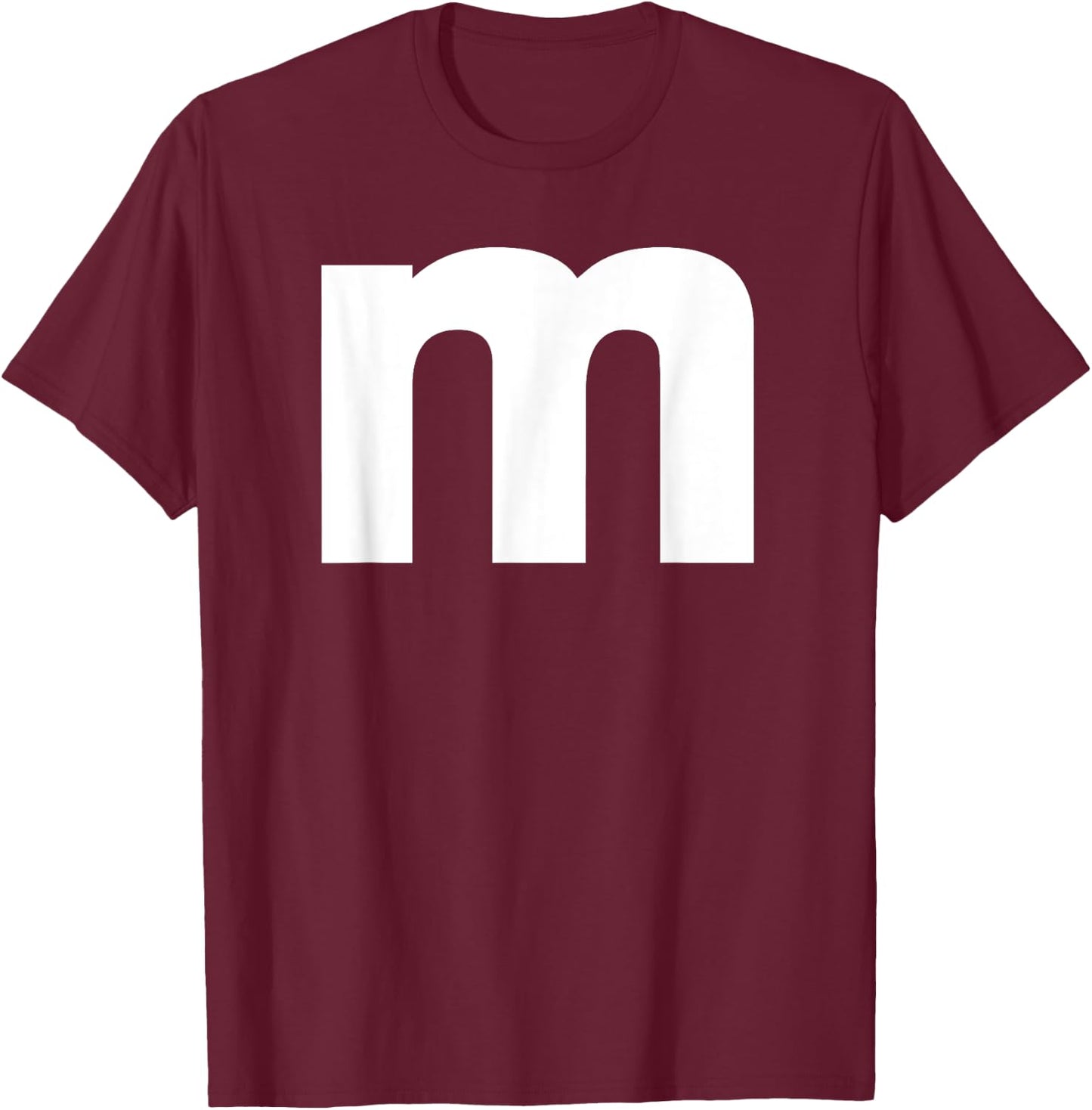 Letter M Capital Alphabet, Groups Halloween T-Shirt - T-Shirt | Maroon
