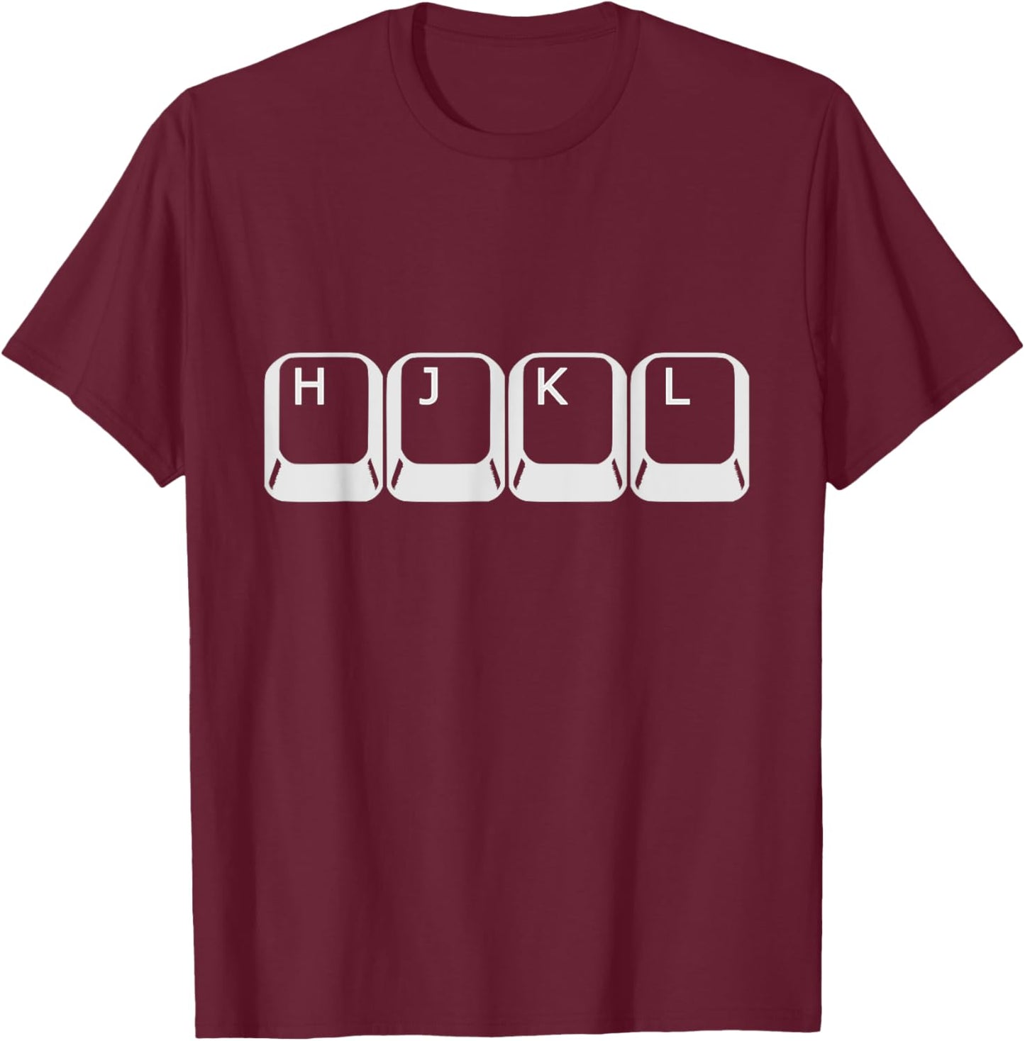 Vim and Neovim HJKL Keys T-Shirt - T-Shirt | Maroon