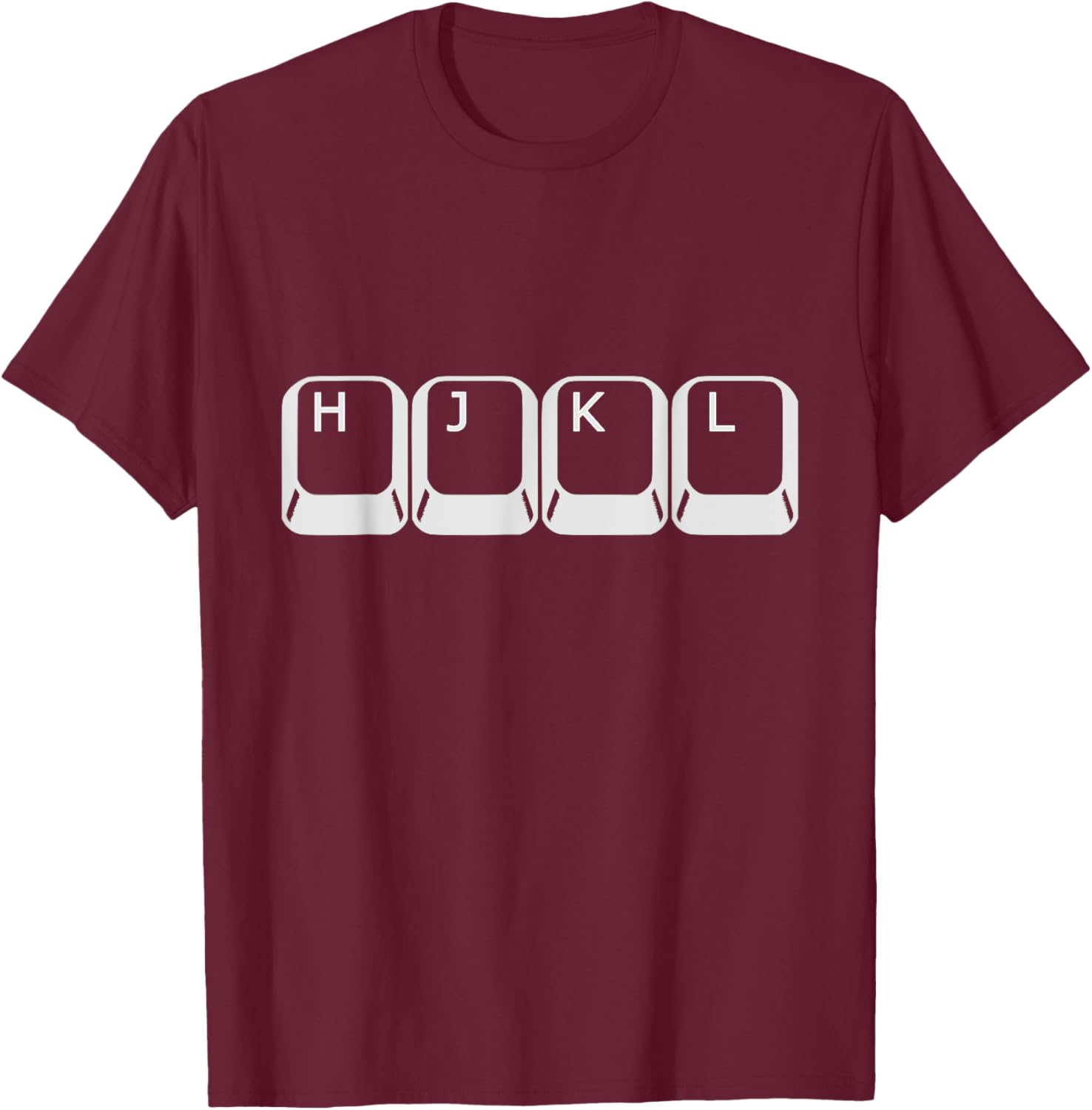 Vim and Neovim HJKL Keys T-Shirt - T-Shirt | Maroon