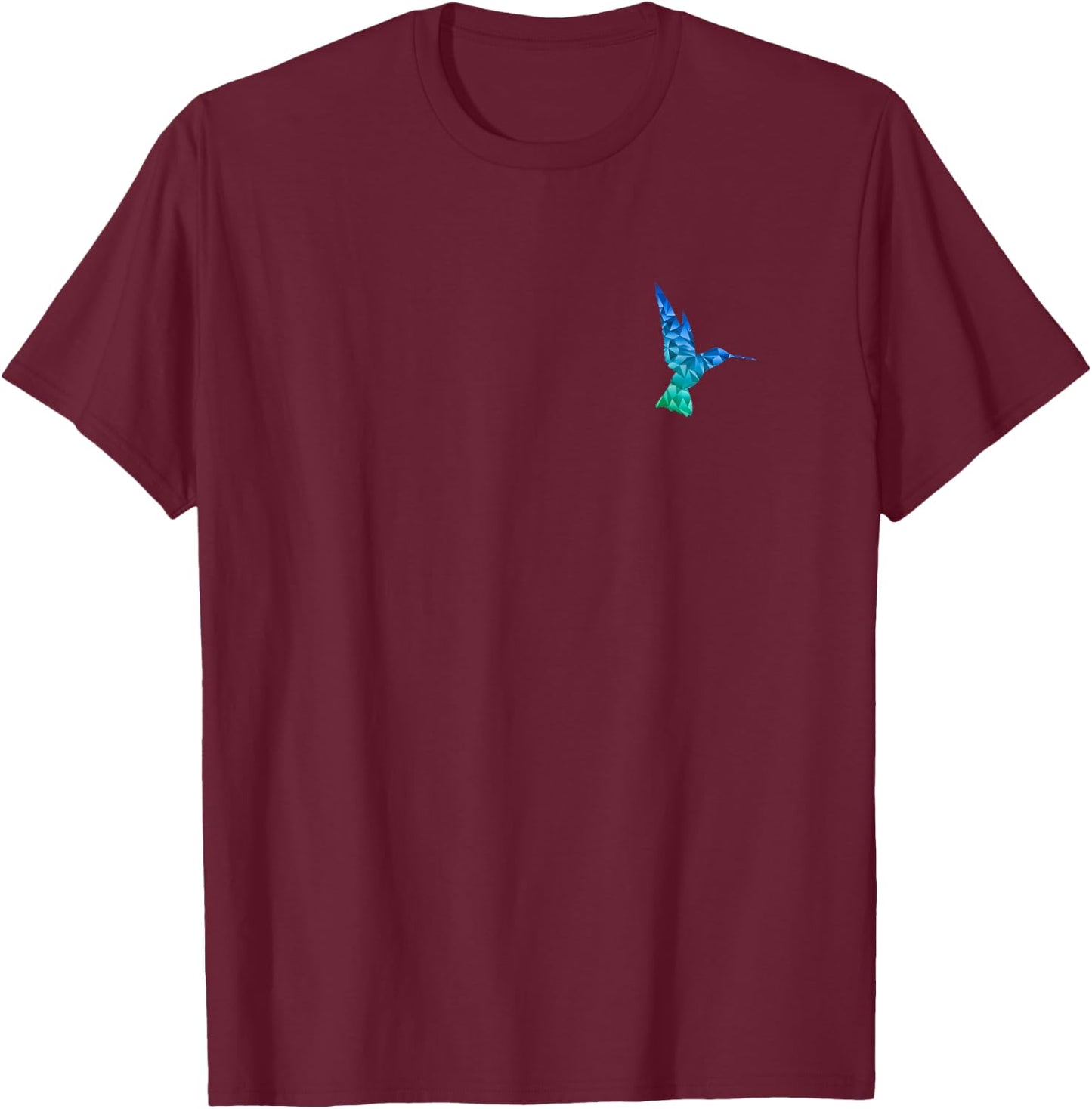 Hummingbird polygonal design symbol gift T-Shirt - T-Shirt | Maroon