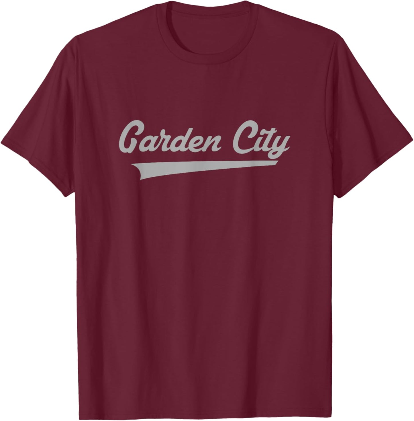 Garden City High School Vintage Swoosh T-Shirt - T-Shirt | Maroon