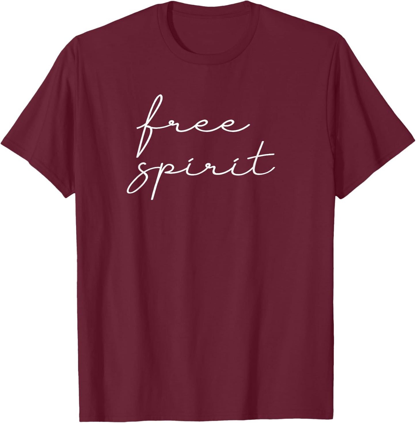 Free Spirit Cute Family Inspirational Yoga Workout Travel T-Shirt - T-Shirt | Maroon