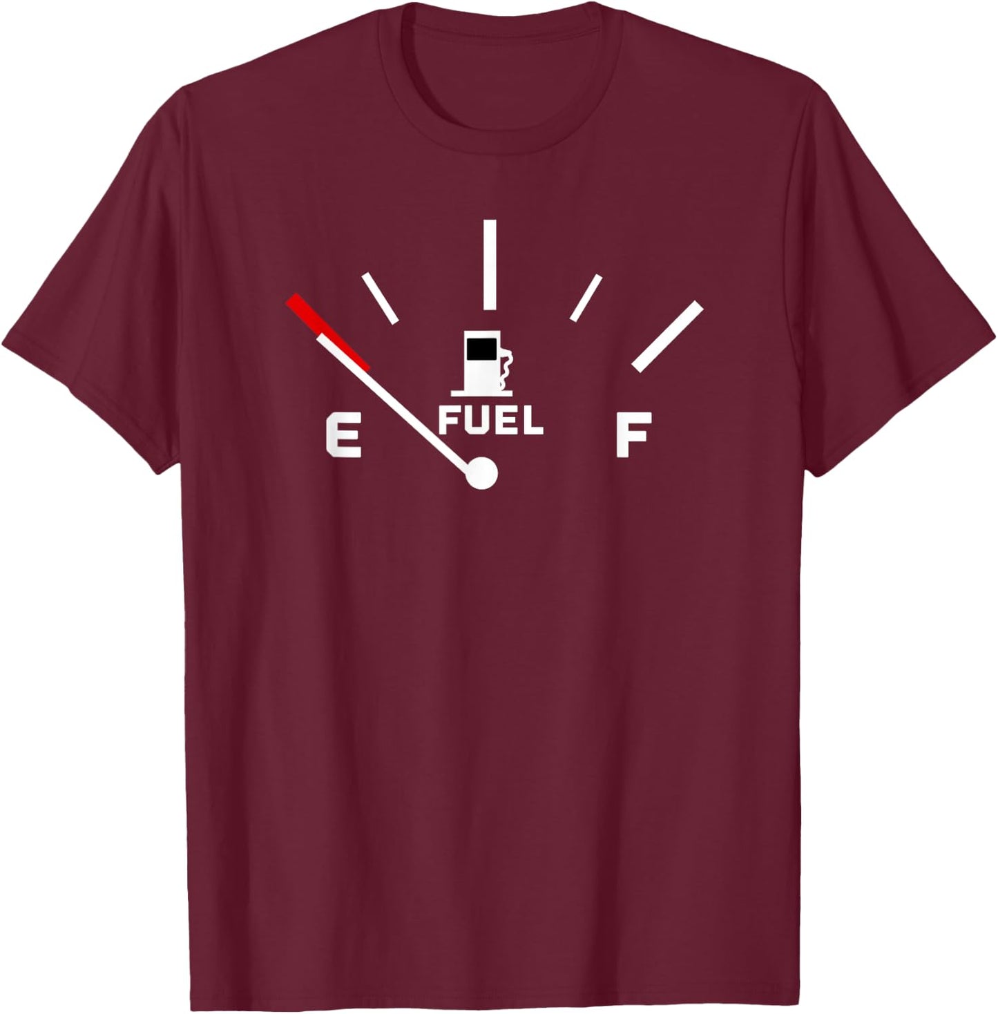Running On Empty Funny Parenting T-Shirt - T-Shirt | Maroon