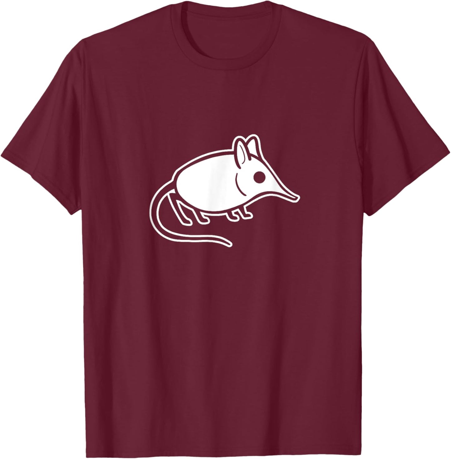 Minimal art of a cute Elephant shrew for small animals fans T-Shirt - T-Shirt | Maroon