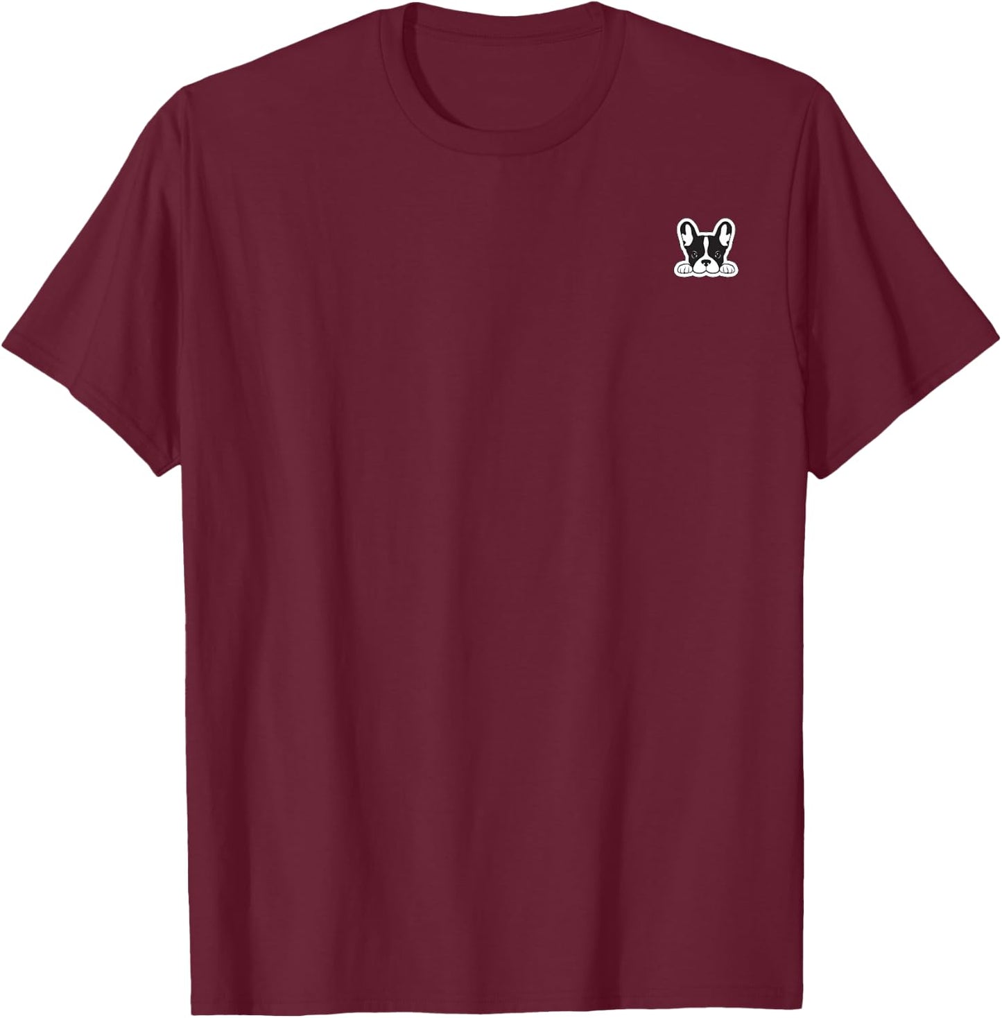 French Bulldog Logo Men Women T-Shirt - T-Shirt | Maroon