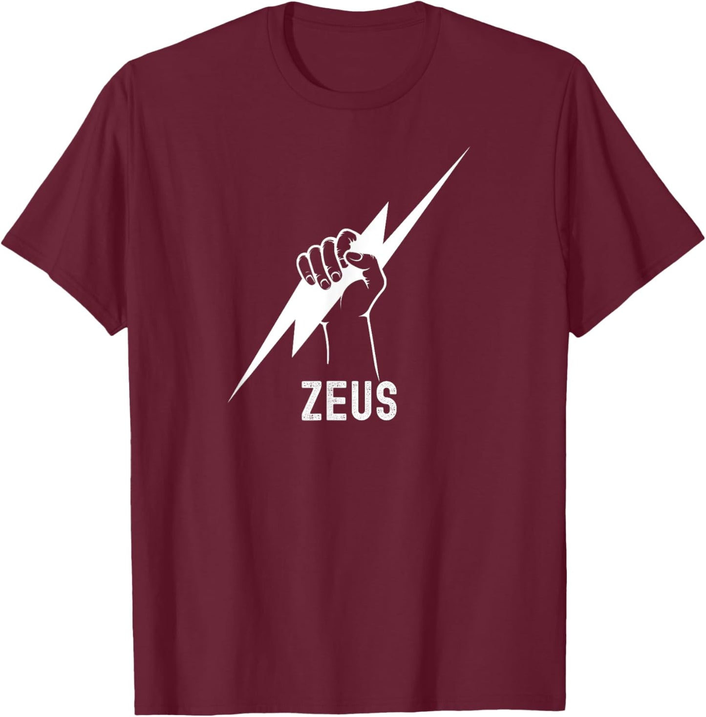 Zeus Lightning Bolt T-Shirt - T-Shirt | Maroon