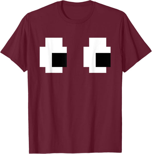 Retro Arcade Game Ghost 80s 8 bit Halloween Group Costume T-Shirt - T-Shirt | Maroon