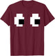 Retro Arcade Game Ghost 80s 8 bit Halloween Group Costume T-Shirt - T-Shirt | Maroon