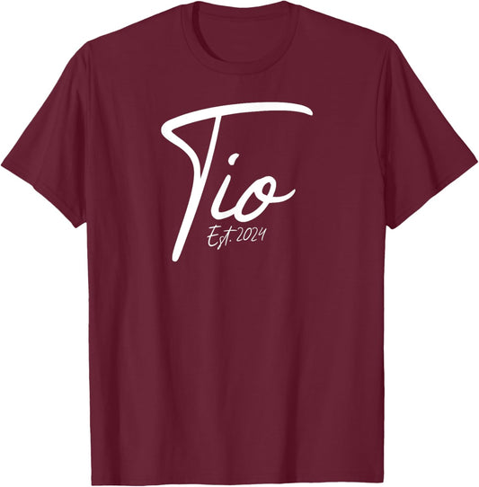 Promoted To Tio 2024 Spanish Uncle Tio Matching T-Shirt - T-Shirt | Maroon