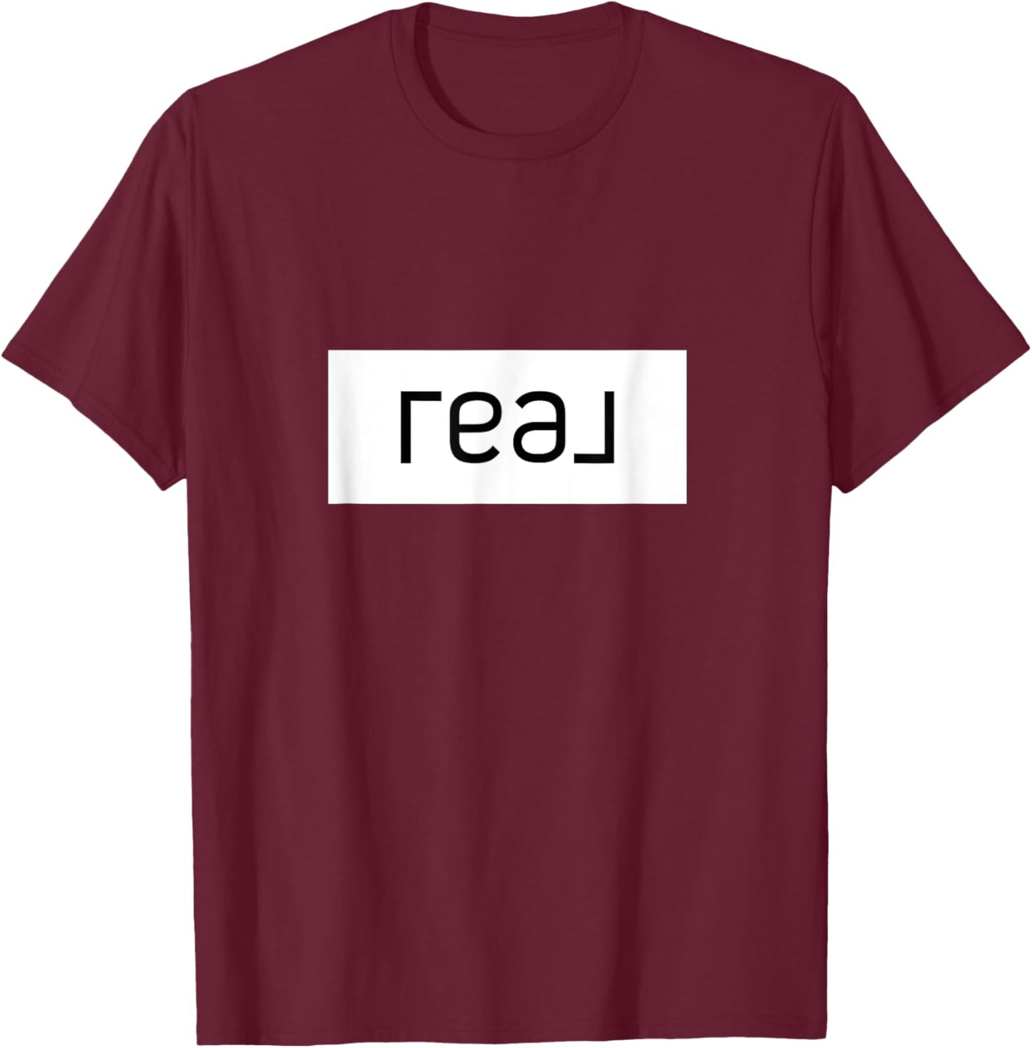 Real Broker Solid White Logo T-Shirt - T-Shirt | Maroon