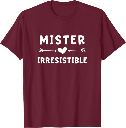 Mister Irresistible Heart and Arrow Valentines Day T-Shirt - T-Shirt | Maroon
