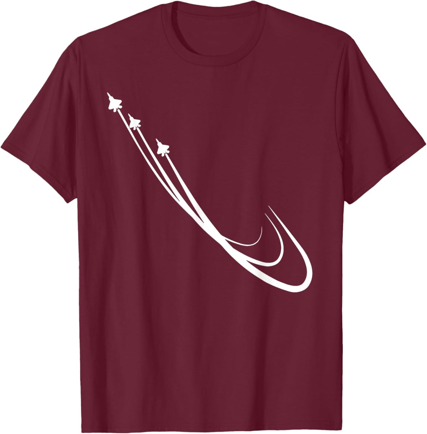 Military Fighter Jet Plane Patriotic Pilot Airplane Gift T-Shirt - T-Shirt | Maroon