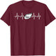 Funny Oyster Design Women EKG Oyster Seafood Lovers T-Shirt - T-Shirt | Maroon