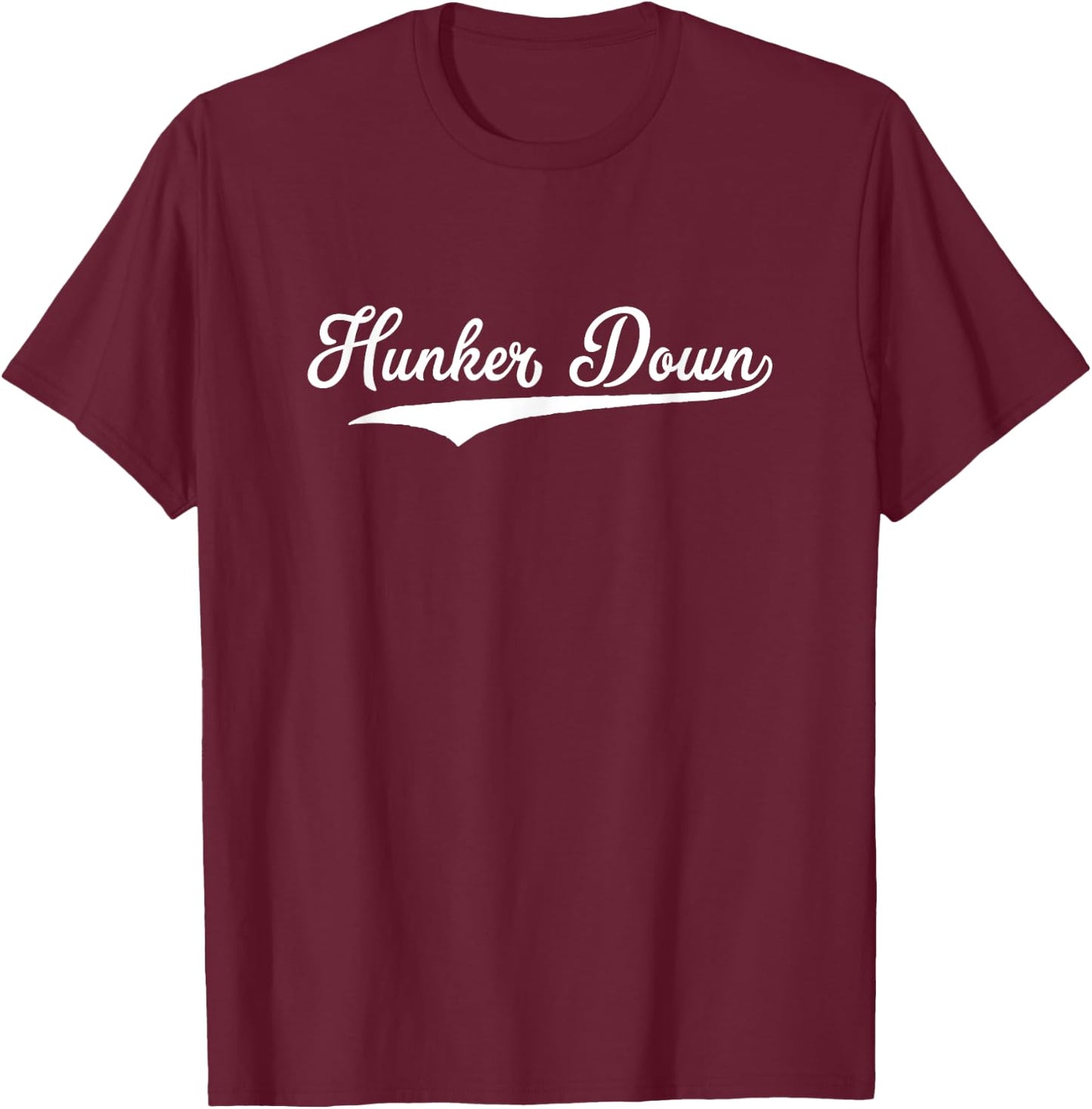 Hunker Down Canadian Urban Stealth Hammock Camping T-Shirt - T-Shirt | Maroon