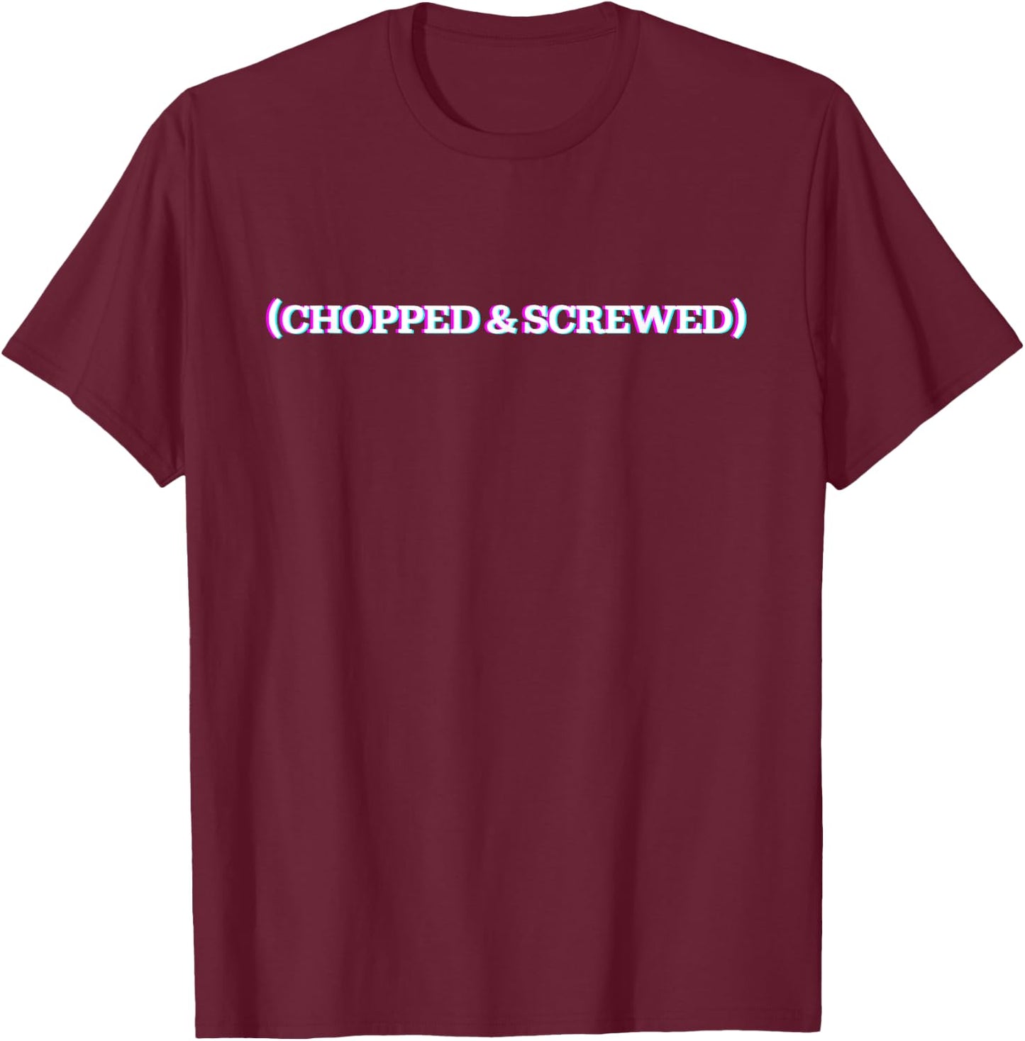 Chopped & Screwed Shirt Retro Vaporwave T-Shirt - T-Shirt | Maroon