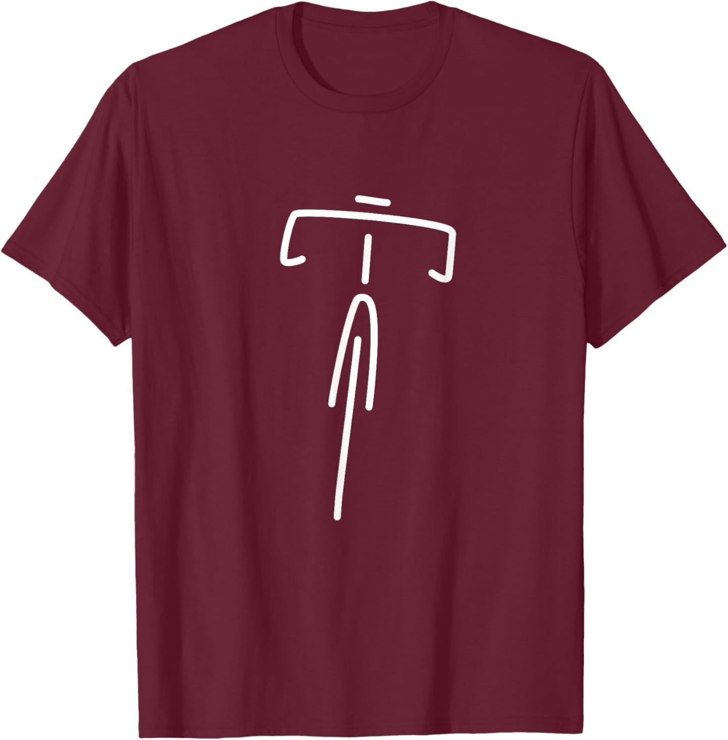 Minimalist Road Bike Triathlon Fixie Cyclist Road Bike T-Shirt - T-Shirt | Maroon