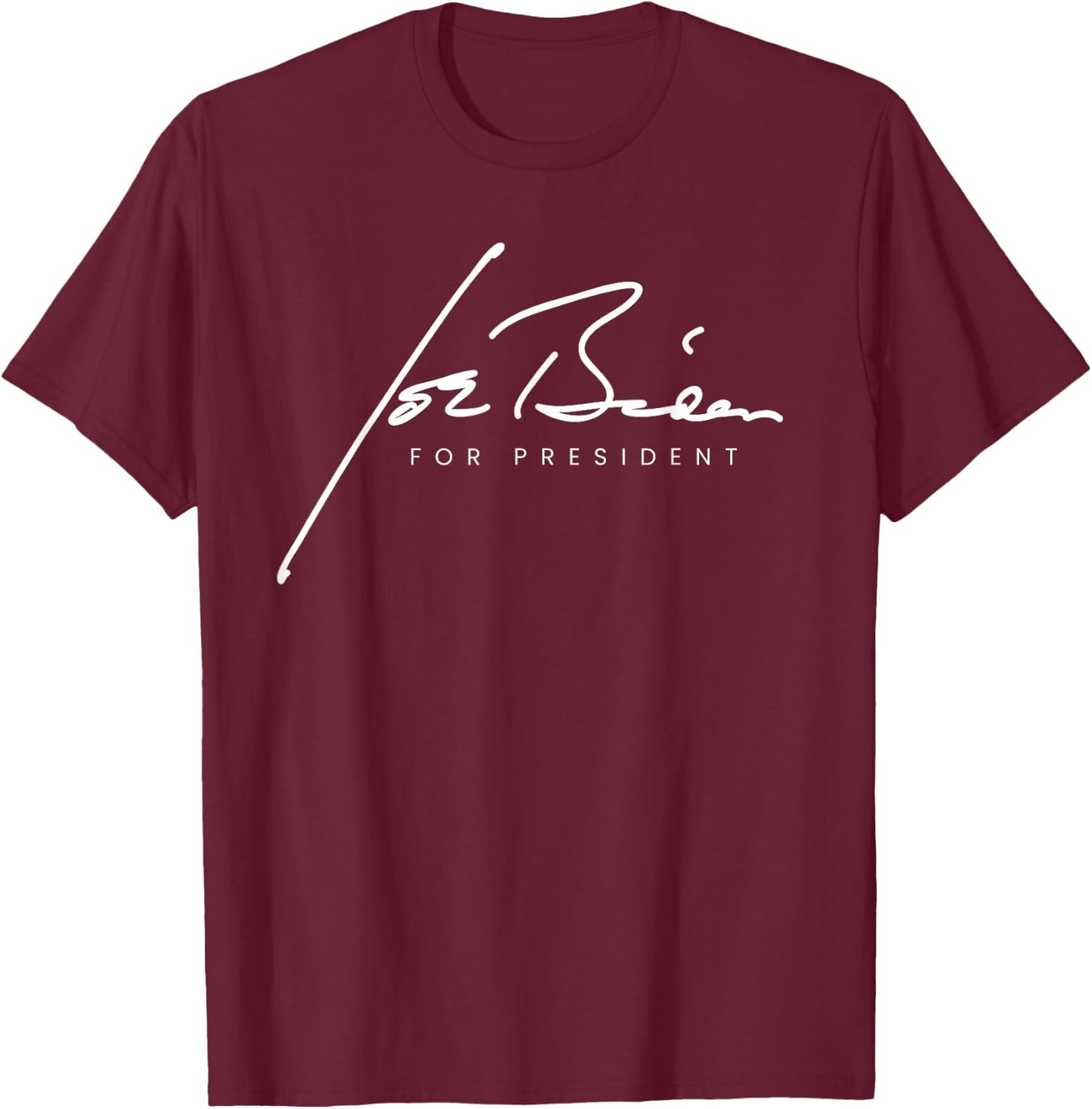 Joe Biden for President 2020 Campaign Signature T-Shirt - T-Shirt | Maroon