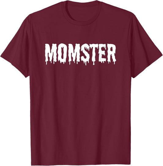 Funny Momster Spooky Family Matching Halloween T-Shirt - T-Shirt | Maroon
