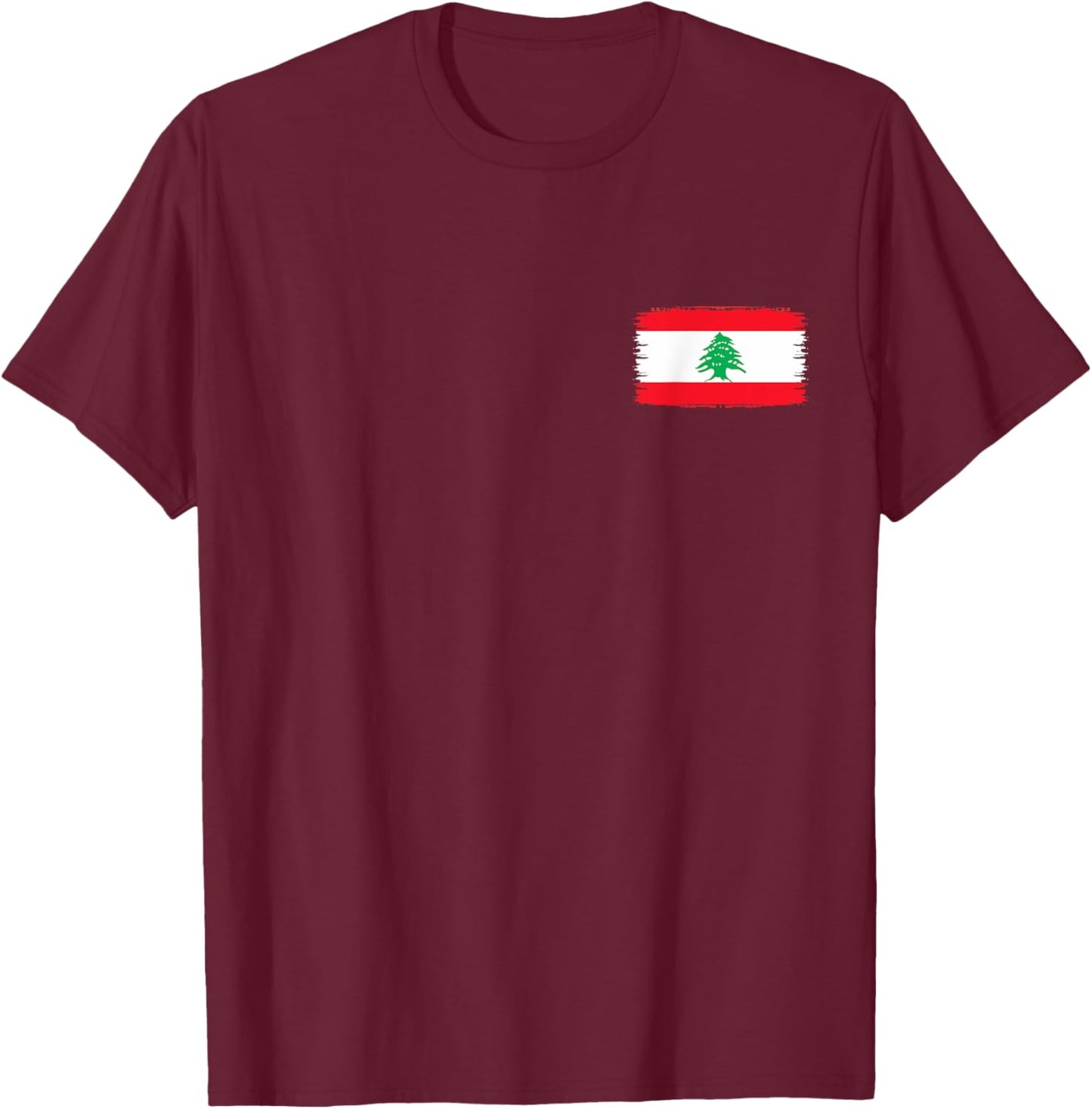 Lebanon Flag Holiday Lebanon Heart Lebanese Flag T-Shirt - T-Shirt | Maroon
