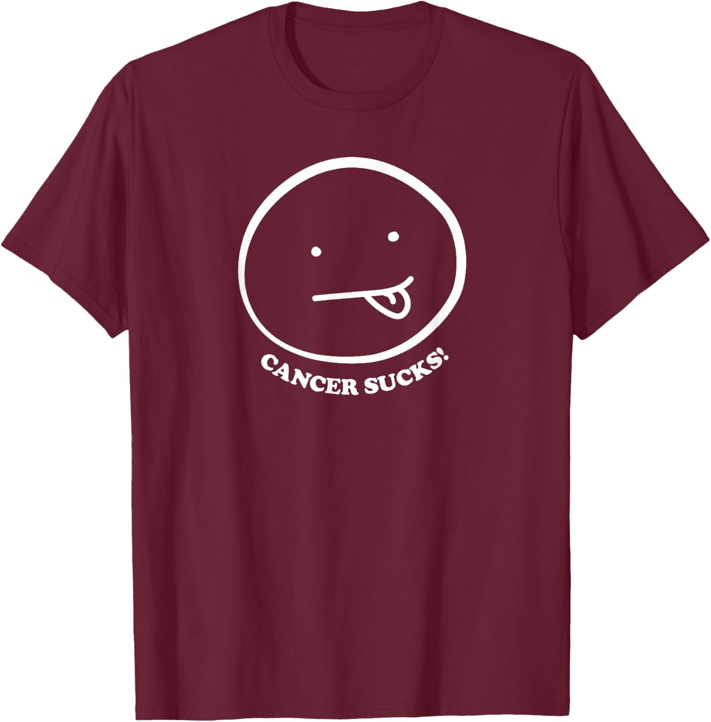 Krebs ist zum Kochzen! Tongue out for cancer T-Shirt - T-Shirt | Maroon