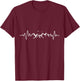 Heartbeat Mountain Lovers T-Shirt - T-Shirt | Maroon