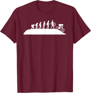 Downhill Evolution - Downhill Rider Mountainbike Rider MTB T-Shirt - T-Shirt | Maroon
