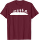 Downhill Evolution - Downhill Rider Mountainbike Rider MTB T-Shirt - T-Shirt | Maroon