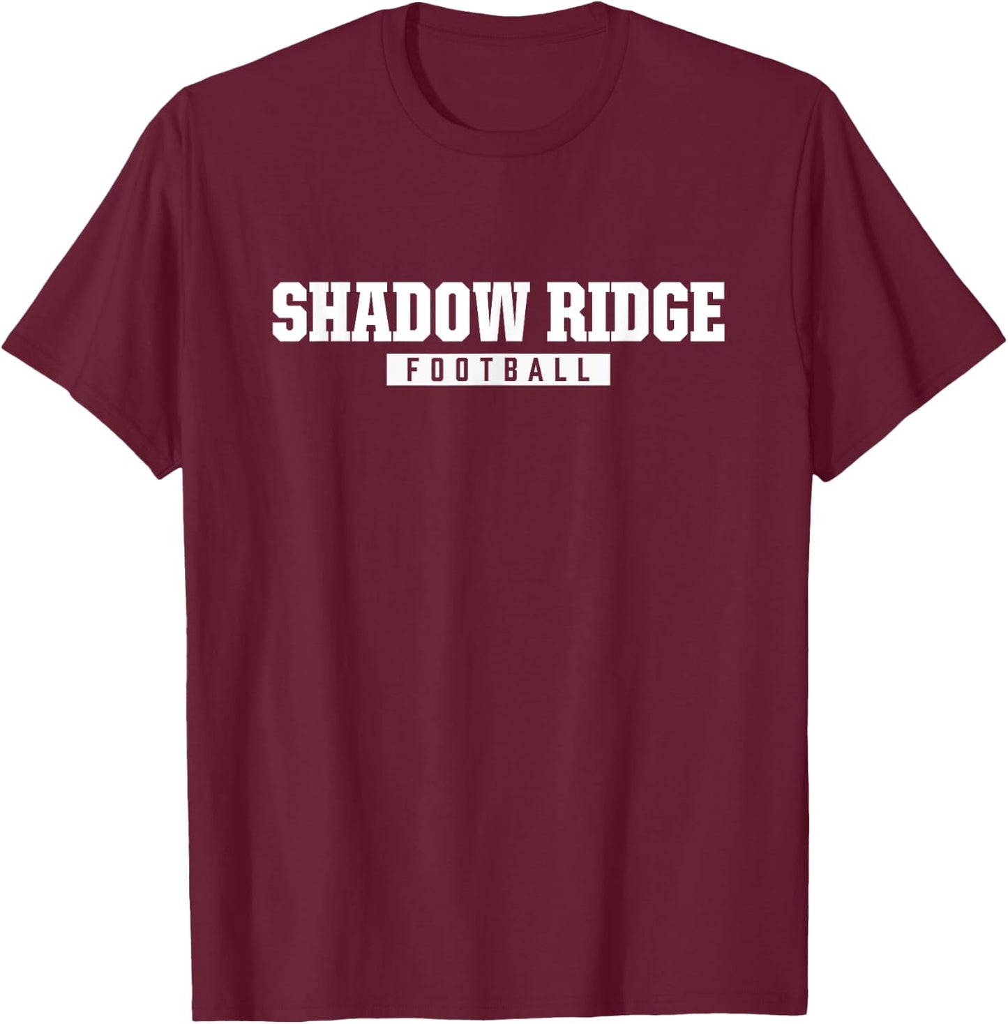 Shadow Ridge High School Football HS T-Shirt - T-Shirt | Maroon