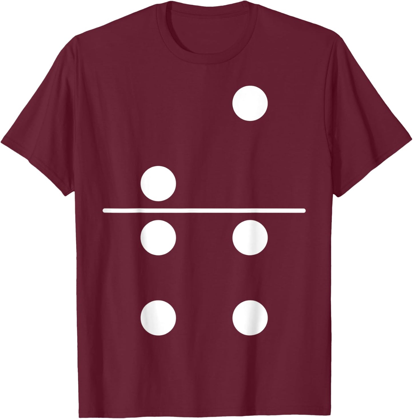 Domino Costume 2 4 Matching Family Easy Group Halloween T-Shirt - T-Shirt | Maroon