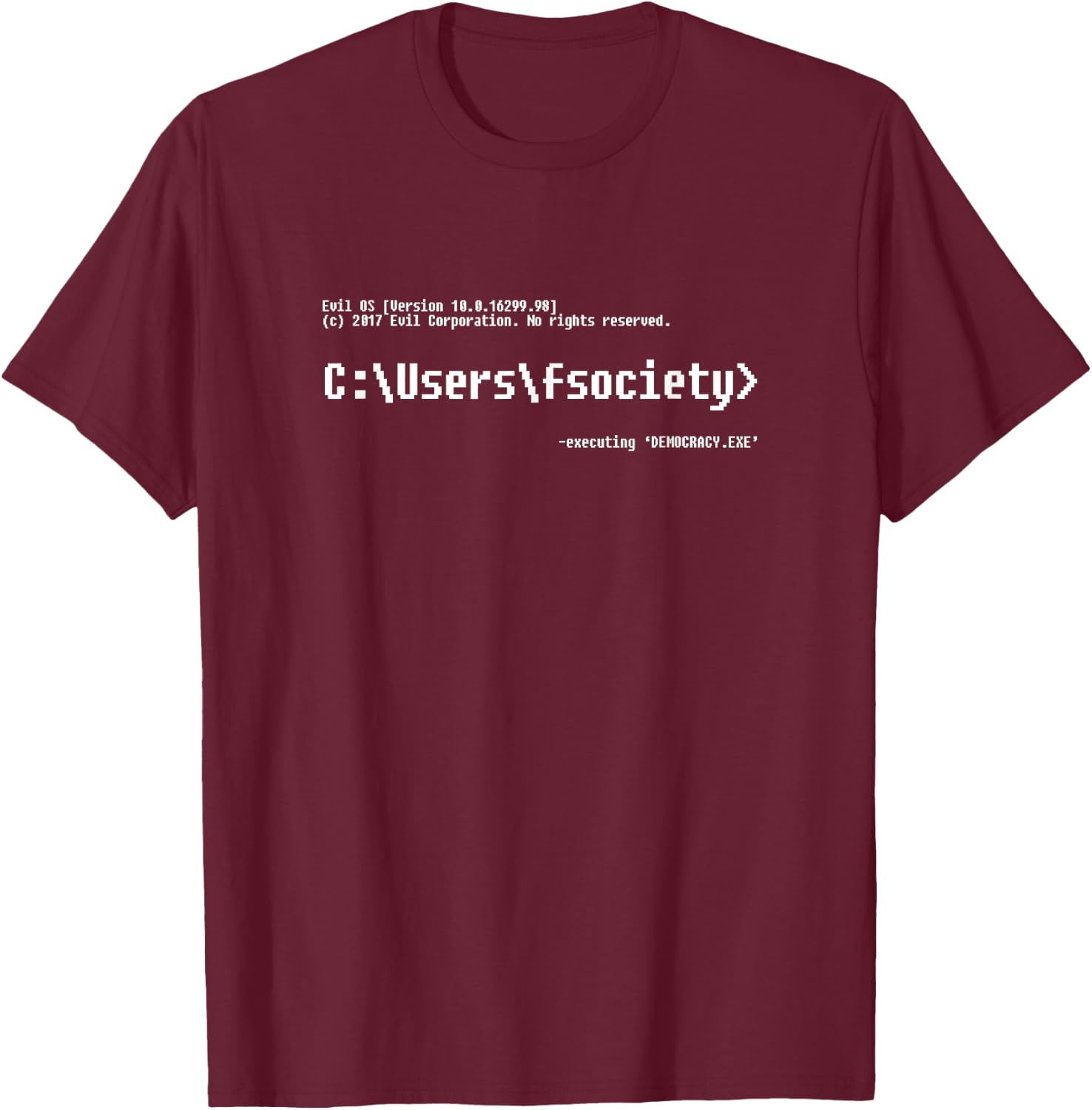 Fsociety - Sysadmin T-Shirt - T-Shirt | Maroon