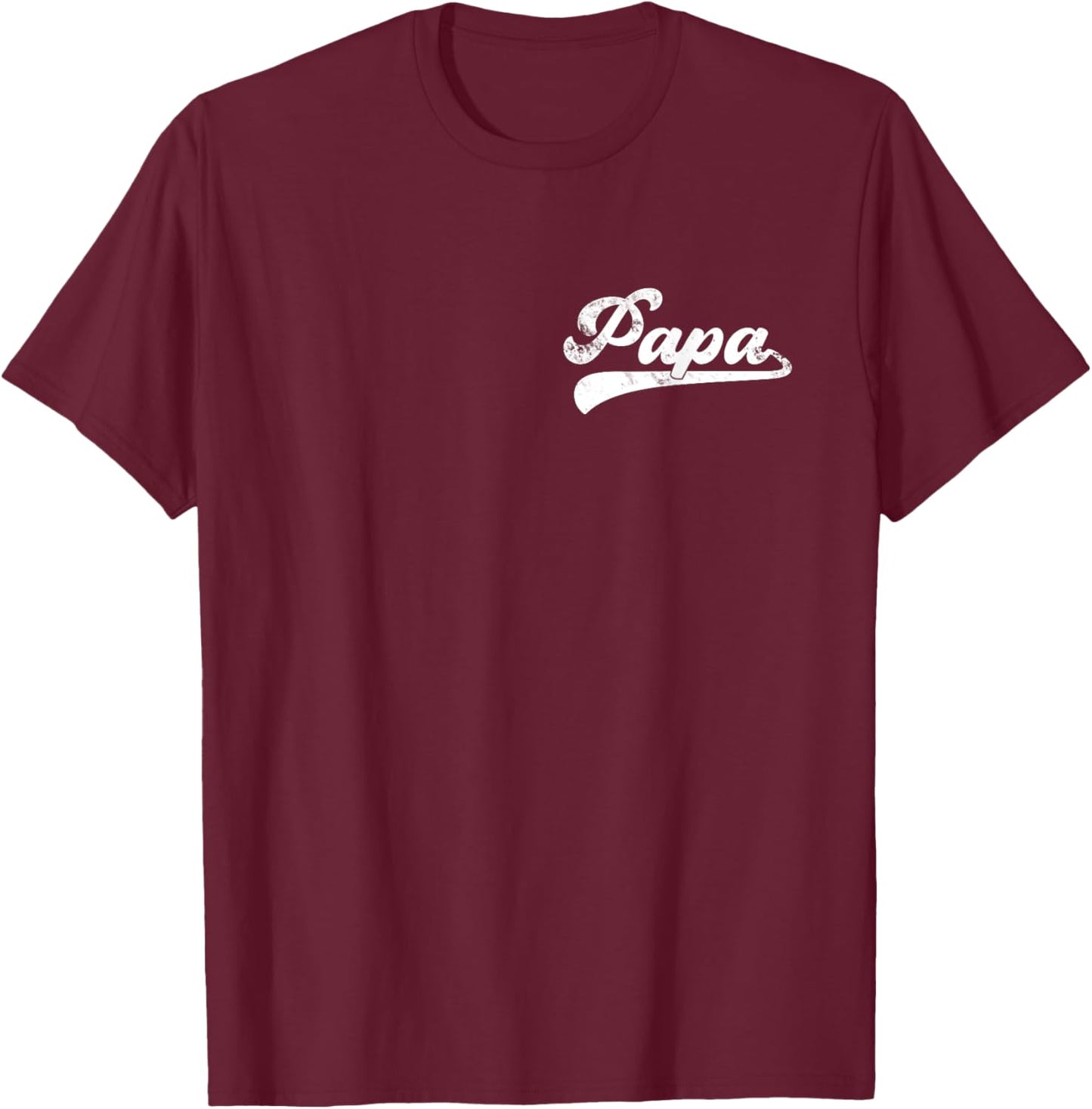 Papa Vintage Retro Father's Day for Papa Grandpa T-Shirt - T-Shirt | Maroon